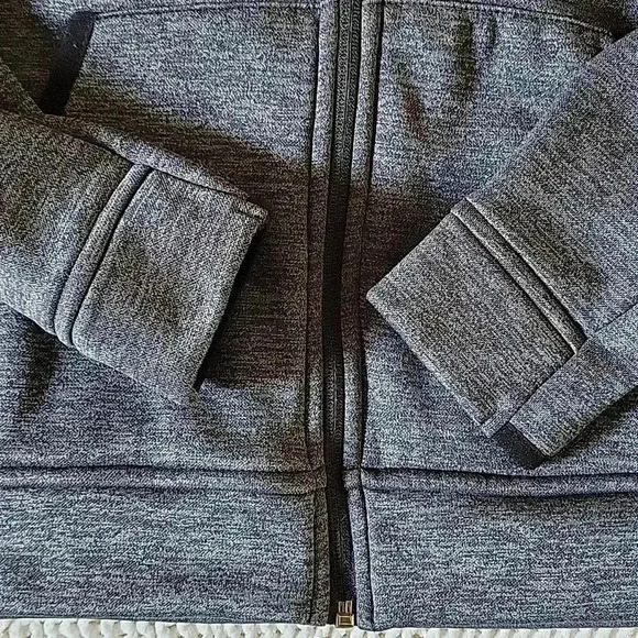 Umbro Youth Large Hooded Fleece Zip-Up Athletic Jacket‎ Unisex Black and Gray - Picture 7 of 11